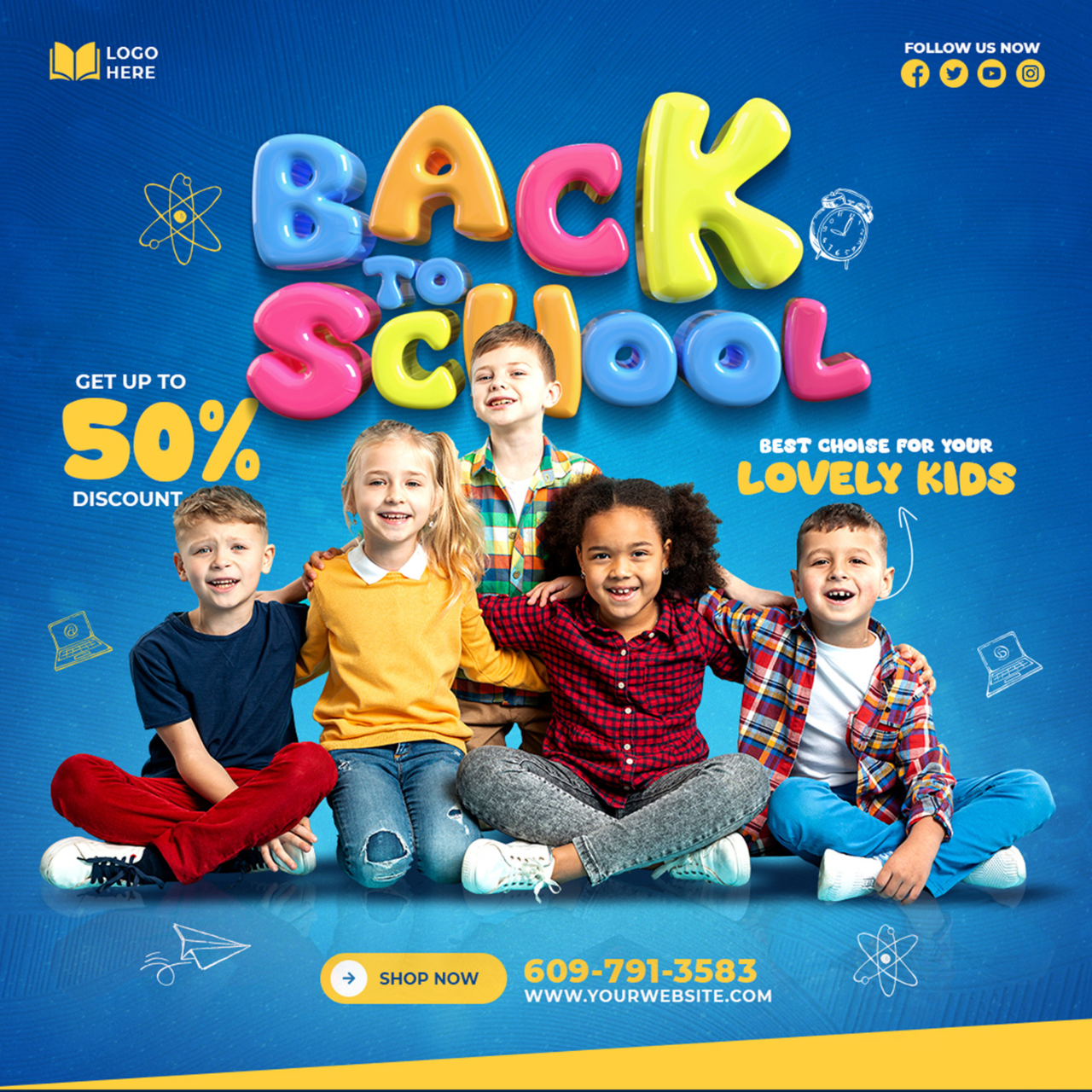 School admission poster design